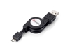 Picture of Equip USB 2.0 Type A to Micro-B Retractable Cable, 1.0m , Black