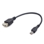 Attēls no Kabelis Gembird OTG USB Female - MicroUSB Male 0.15m Black