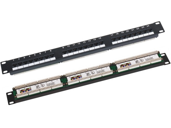 Picture of Patchpanel UTP kat.6 19 cali 1U 24xRJ45 LSA 