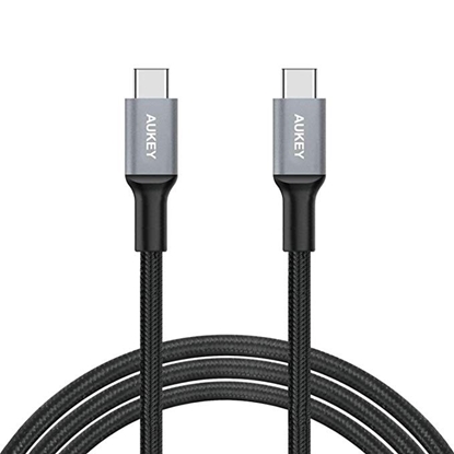 Picture of CB-CD6 kabel USB-C - USB-C 2m 60W PD 3A 20V nylonowy oplot czarny