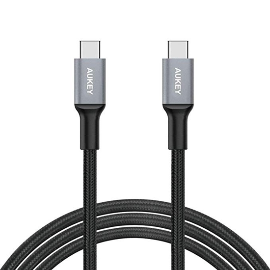 Изображение CB-CD6 nylonowy kabel Quick Charge USB C - USB C | 2m | 3A | 60W PD | 20V