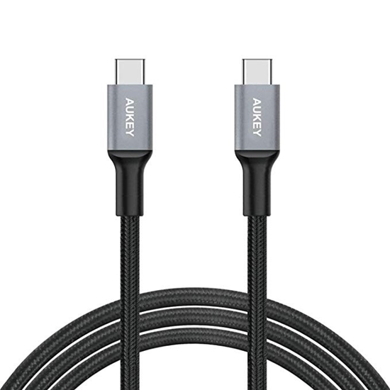 Picture of CB-CD6 kabel USB-C - USB-C 2m 60W PD 3A 20V nylonowy oplot czarny