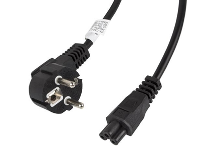Изображение Kabel zasilający Laptop (MIKI) IEC 7/7 - IEC 320 C5 3M VDE czarny