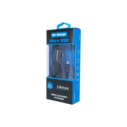 Picture of ATX Platinum Premium Car charger 12 / 24V / 1A + micro USB cable Black (Blue Blister)