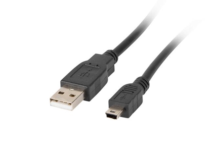 Attēls no Kabel USB 2.0 mini AM-BM5P 0.3M czarny (CANON) 
