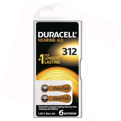 Изображение Duracell Hearing 312 (A312) Blister Pack 6pcs.