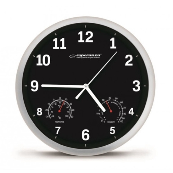 Picture of ESPERANZA EHC016K WALL CLOCK LYON  BLACK