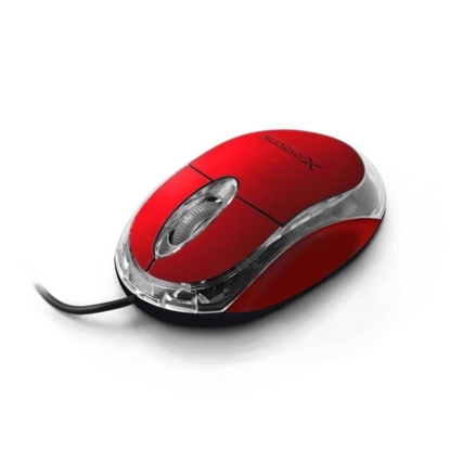 Attēls no EXTREME  XM102R WIRED OPTICAL 3D USB MOUSE CAMILLE RED