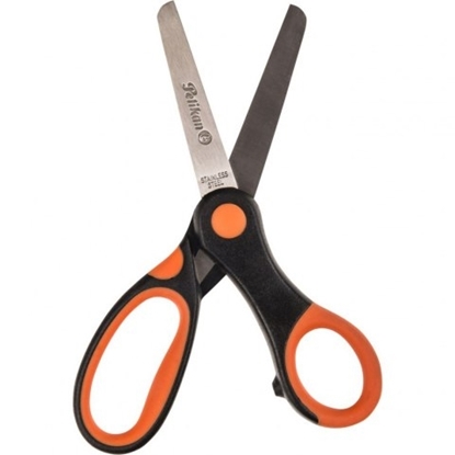 Picture of PELIKAN 804851 School scissors supersoft grip right-hander round