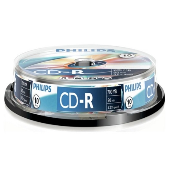 Picture of Philips CD-R 80 700mb cake box 10