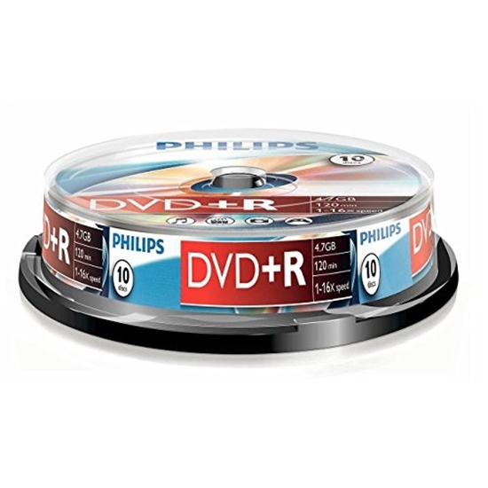 Изображение PHILIPS DVD+R 4.7GB CAKE BOX 10