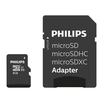Attēls no Philips MicroSDHC 8GB class 10/UHS 1 + Adapter