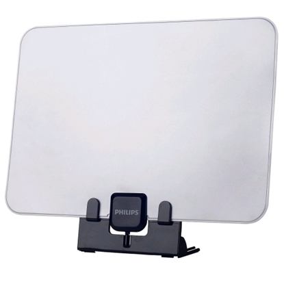 Attēls no Philips SDV5231/12 Digital TV antenna with amplification up to 41 dB. For indoor use. (HDTV / UHF / VHF (H))