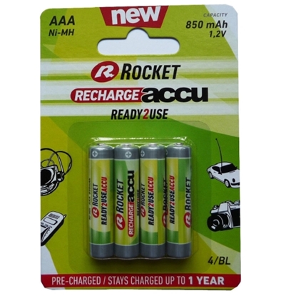 Attēls no Rocket Precharged HR03 850MAH ALWAYS READY Blister Pack 4pcs.
