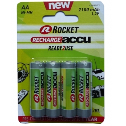 Attēls no Rocket Precharged HR6 2100MAH ALWAYS READY Blister Pack 4pcs.