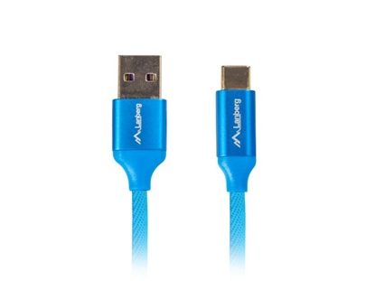 Изображение Kabel Premium USB CM - AM 2.0, 0.5m niebieski QC 3.0 