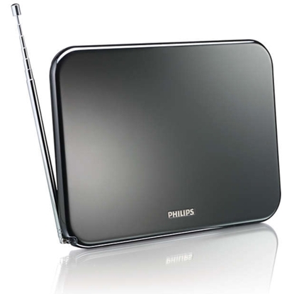 Picture of Philips SDV6224/12 Digital TV antenna with amplification up to 42 dB. For indoor use. (HDTV / UHF / VHF / FM)