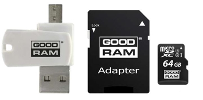 Picture of Goodram MicroSD 64GB All in one class 10 UHS I + Card reader