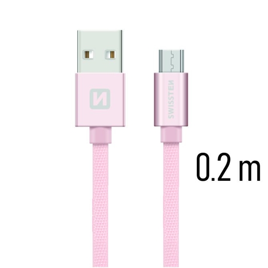 Изображение Swissten Textile Quick Charge Universal Micro USB Data and Charging Cable 0.2m