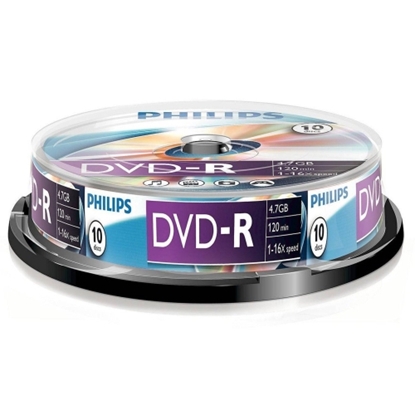Attēls no Philips DVD-R 4.7GB cake box 10