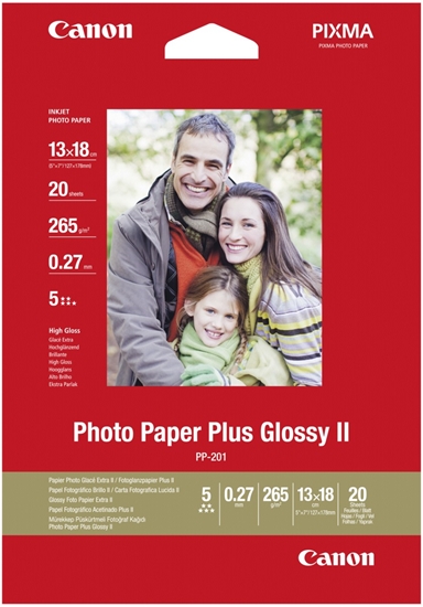 Изображение Canon PP-201 13x18 cm 20 Sheets Photo Paper Plus Glossy II 265 g
