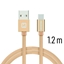 Attēls no Swissten Textile Universal Quick Charge 3.1 USB-C Data and Charging Cable 1.2m