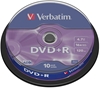 Изображение 1x10 Verbatim DVD+R 4,7GB 16x Speed, matt silver Cakebox