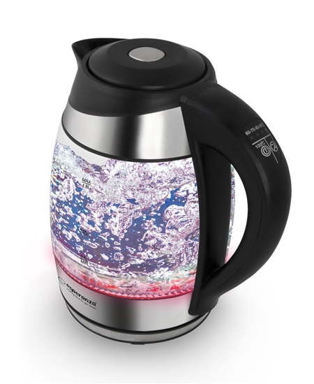 Изображение Czajnik elektryczny szklany Seine 1.7L czarny z podświetleniem LED i regulacją temperatury 