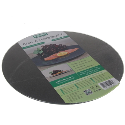 Изображение Paplāte servēšanas 35.5cm stikla rotējoša