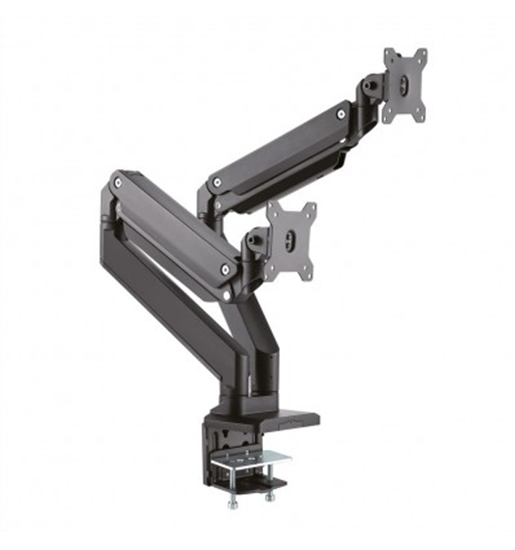 Picture of ROLINE Dual LCD Monitor Stand Pneumatic, Desk Clamp, Pivot, 15 kg, 5 Joints