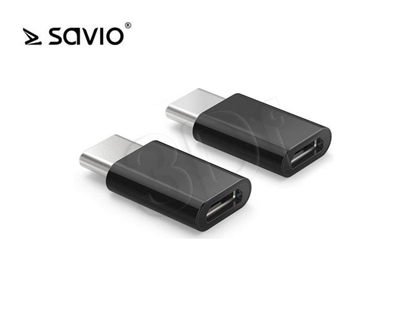 Изображение Savio AK-31 / B cable interface/gender adapter Micro USB USB 3.1 Typ C Black