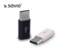 Picture of Savio AK-31 / B cable interface/gender adapter Micro USB USB 3.1 Typ C Black