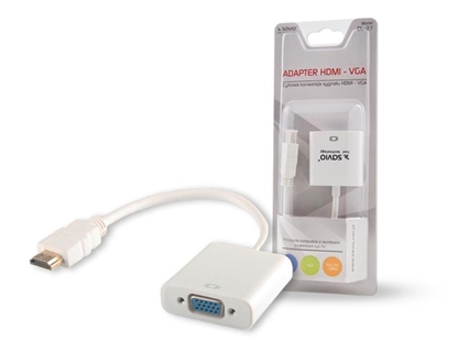Attēls no Savio CL-27 video cable adapter 0.2 m VGA (D-Sub) HDMI Type A (Standard) White