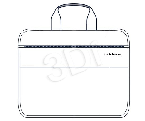 Picture of Addison 307015 notebook case 39.6 cm (15.6") Toploader bag Grey