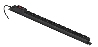 Picture of Activejet COMBO 12 socket power strip 1,5m black