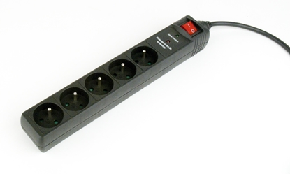 Attēls no EnerGenie SPF5-C-5 surge protector 5 AC outlet(s) 250 V 1.5 m Black
