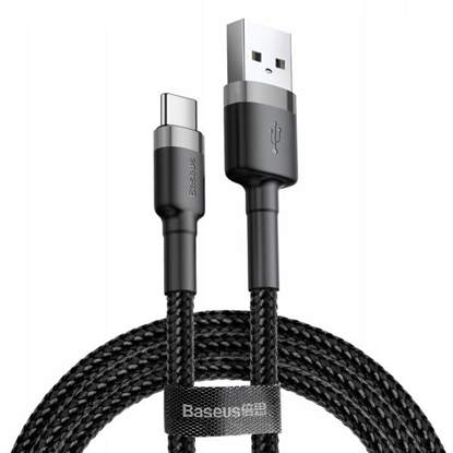 Изображение USB-C cable Baseus Cafule 3A 1m (gray & black)