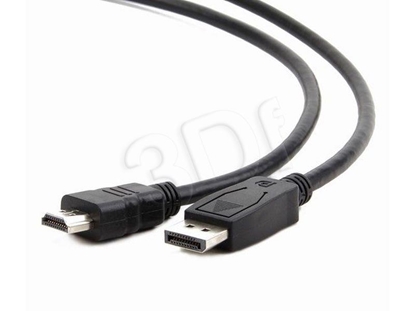 Picture of Gembird CC-DP-HDMI-3M DisplayPort to HDMI cable (not bi-directional), 3m, black