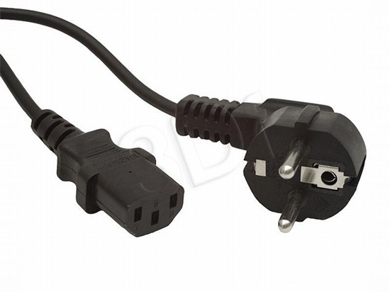 Изображение Gembird PC-186-VDE-3M power cord with VDE approval 3 meter Black