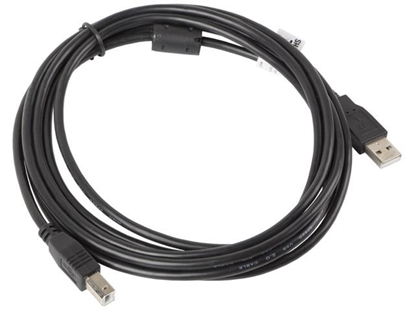 Attēls no Lanberg CA-USBA-11CC-0030-BK USB cable 3 m USB 2.0 USB B Black