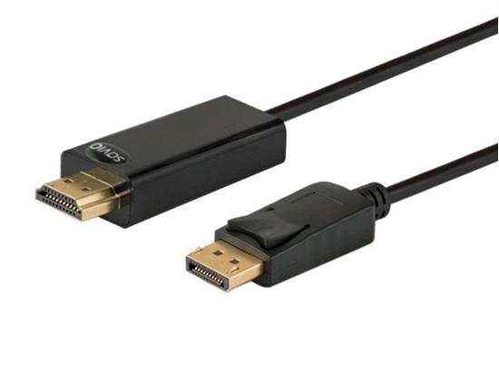 Picture of Savio CL-56 video cable adapter 1.5 m DisplayPort HDMI Type A (Standard) Black