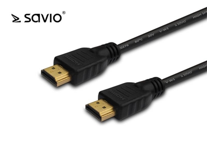 Attēls no SAVIO HDMI (M) Cable, 20m, black, gold tips, v1.4 high speed, ethernet/3D CL-75