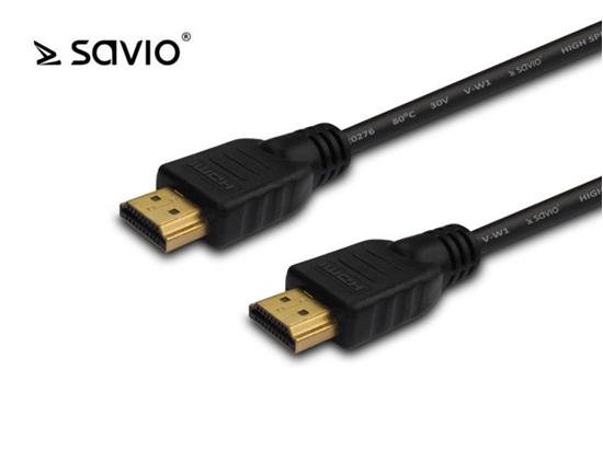 Picture of SAVIO HDMI (M) Cable, 20m, black, gold tips, v1.4 high speed, ethernet/3D CL-75