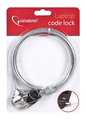 Picture of Gembird LK-K-01 Cable lock for notebooks (key lock) 1.8m
