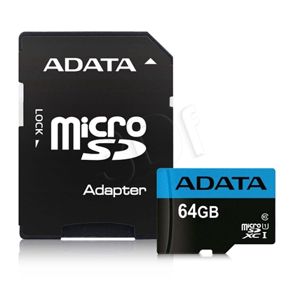 Изображение ADATA 64GB, microSDHC, Class 10 UHS-I