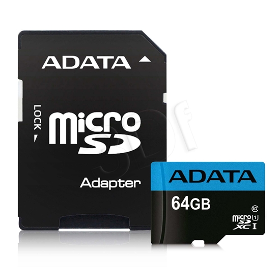 Изображение ADATA 64GB, microSDHC, Class 10 UHS-I