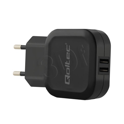 Picture of Qoltec 50186 Charger 17W | 5V | 3.4A | 2xUSB