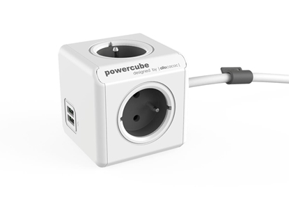 Picture of Allocacoc PowerCube Extended USB E(FR), 1.5m power extension 4 AC outlet(s)