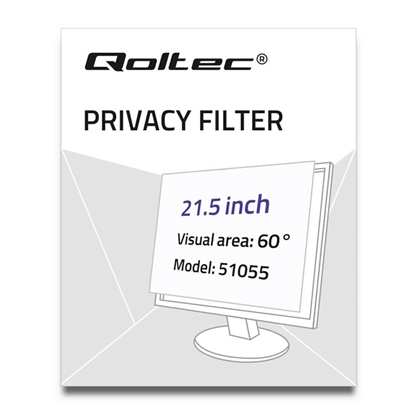 Изображение Qoltec 51055 Privacy filter 21.5" | 16:9