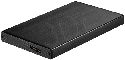 Attēls no NATEC RHINO GO enclosure USB 3.0 for 2.5'' SATA HDD/SSD, black Aluminum